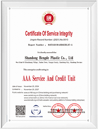 Certificate Of Service Integrity