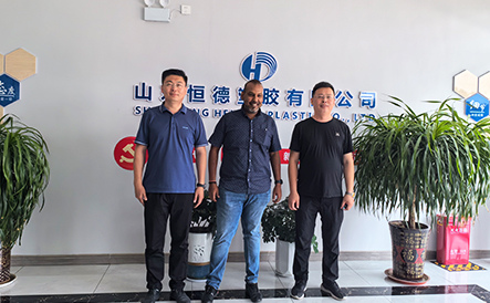 Ugandan Client Visited Shandong Xinhengde New Material Ahead of HDPE Water Supply Pipe Order