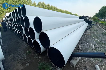 HDPE Two-colour co-extrusion Pipe <br> Standard: ISO 4427-2