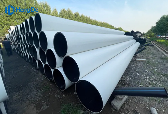 Co-Extruded White HDPE Pipe <br> Standard: ISO 4427-2