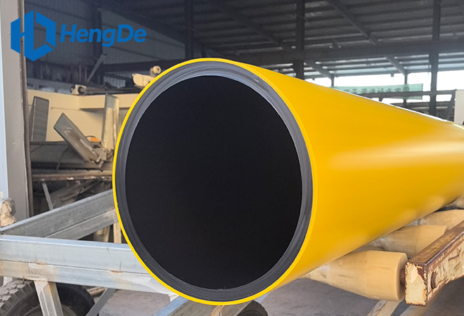 HDPE Yellow Co-extruded Pipe <br> Standard: EN 12201-2:2011