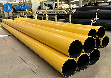HDPE Yellow Co-extruded Pipe <br> Standard: EN 12201-2:2011