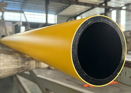 HDPE Yellow Co-extruded Pipe <br> Standard: EN 12201-2:2011