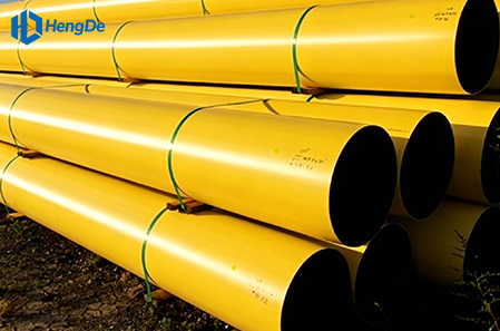 HDPE Yellow Co-extruded Pipe <br> Standard: ISO 4427-2