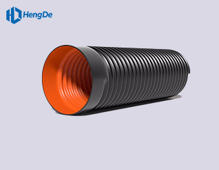 Black Orange HDPE Double Wall Corrugated Pipe <br> Standard: GB/T 19427.1-2019
