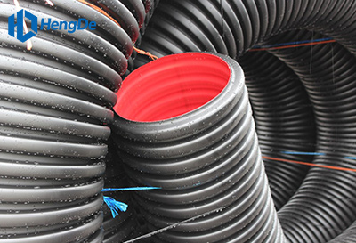 Black Orange HDPE Double Wall Corrugated Pipe