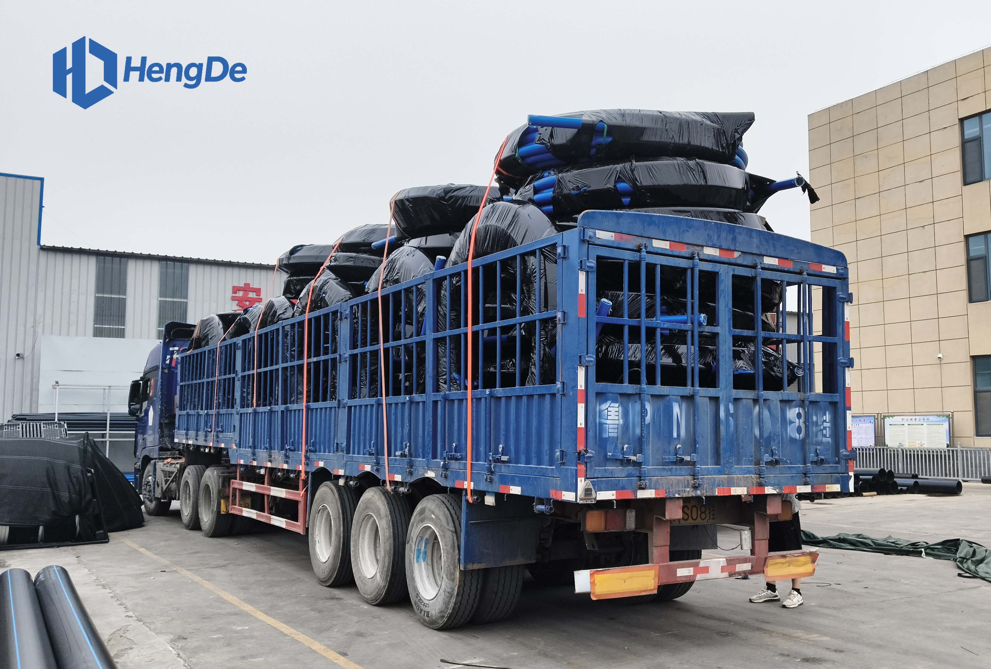 BLUE HDPE PIPE 75mm for POWER CABLE PROTECTION